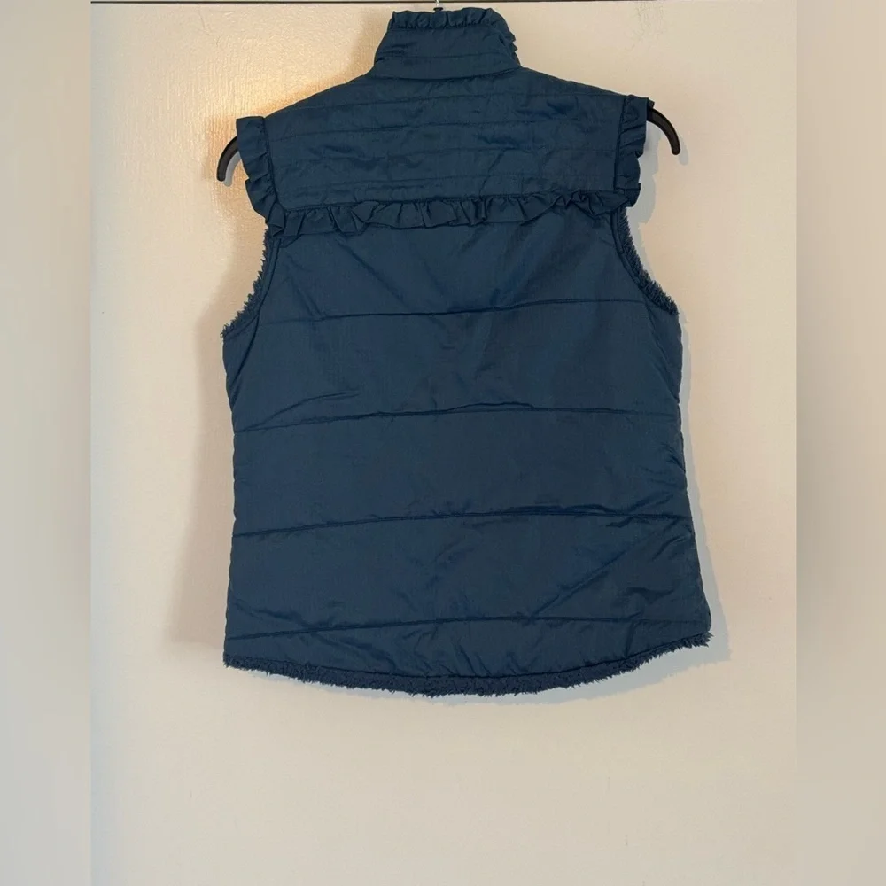 Free People Sherpa Lined Ruffle Vest - Picture 3 of 5